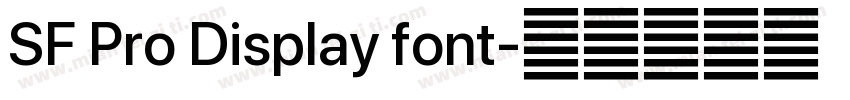 SF Pro Display font字体转换